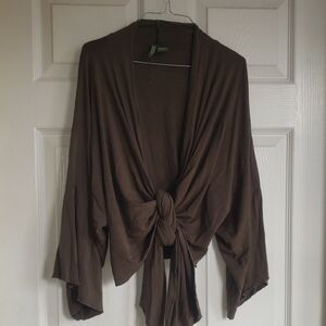 Carilyn Valle Bamboo Elegant Khaki Women's Blouse